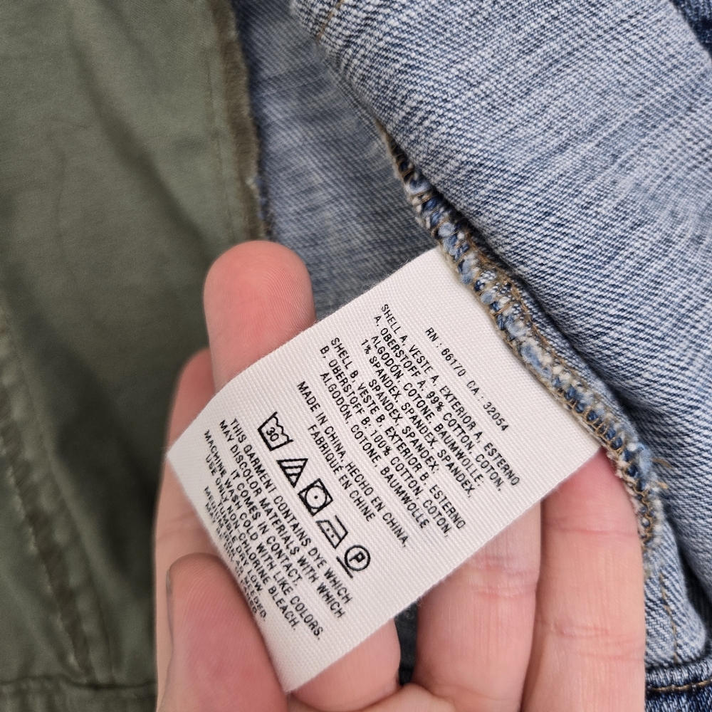 Anthro Pilcro Jean Denim Army Military Green Tied Jacket, S - Picture 8 of 10